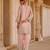 Pink embroidered silk chanderi kurta set
