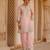 Pink embroidered silk chanderi kurta set