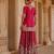 Hot pink embroidered silk chanderi sharara set