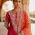 Hot pink embroidered silk chanderi sharara set