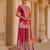 Hot pink embroidered silk chanderi sharara set