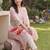 Women Floral Printed Regular Linen Kurta with Trousers & With Dupatta