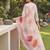 Women Floral Printed Regular Linen Kurta with Trousers & With Dupatta