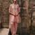 Pink embroidered silk chanderi anarkali set