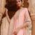 Pink embroidered silk chanderi anarkali set