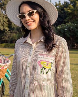 Women Ethnic Motifs Printed Regular Pure Cotton Kurta with Trousers 2