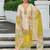 Floral Embroidered Mirror Work Straight Kurta With Trousers & Dupatta