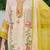 Floral Embroidered Mirror Work Straight Kurta With Trousers & Dupatta