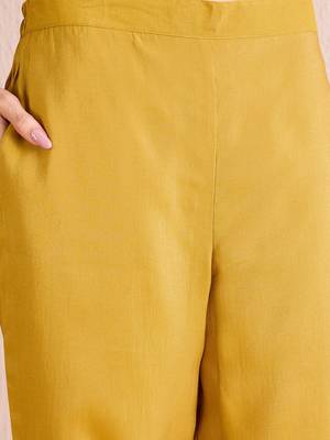 Women Ethnic Motifs Embroidered Regular Gotta Patti Kurta with Trousers & With Dupatta 3