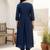 Women Panelled Thread Work Liva Kurta with Trousers