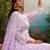 Floral Embroidered Pure Cotton Anarkali Kurta With Trousers & Dupatta