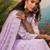 Floral Embroidered Pure Cotton Anarkali Kurta With Trousers & Dupatta