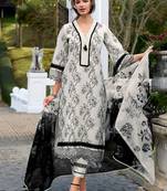 Women Floral Printed Regular Pure Cotton Kurta with Trousers & With Dupatta