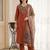 Women Ethnic Motifs Yoke Design Regular Thread Work Pure Cotton Kurta with Trousers & With Dupatta