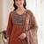 Women Ethnic Motifs Yoke Design Regular Thread Work Pure Cotton Kurta with Trousers & With Dupatta