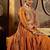 Floral Yoke Design Pleated Thread Work Anarkali Kurta With Trousers & Dupatta