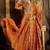 Floral Yoke Design Pleated Thread Work Anarkali Kurta With Trousers & Dupatta