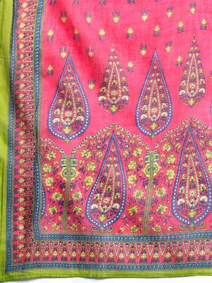 Ethnic Motifs Pure Cotton Kurta with Trousers & Dupatta 5