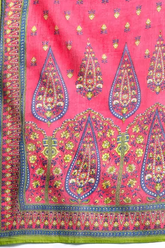 Ethnic Motifs Pure Cotton Kurta with Trousers & Dupatta