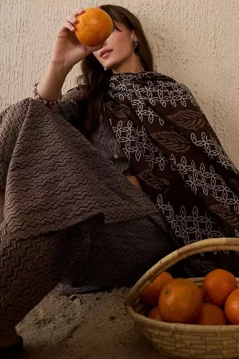 Women Printed Regular Pure Cotton Kurta with Trousers & With Dupatta