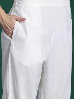 Floral Printed Regular Pure Cotton Kurta with Trousers & Dupatta 4