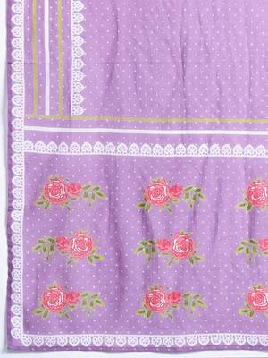 Floral Printed Regular Pure Cotton Kurta with Trousers & Dupatta 5