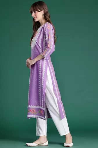 Floral Printed Regular Pure Cotton Kurta with Trousers & Dupatta