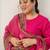 Plus Size Ethnic Motifs Regular Thread Work Kurta with Trousers & With Dupatta