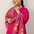 Plus Size Ethnic Motifs Regular Thread Work Kurta with Trousers & With Dupatta
