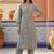 Women Floral Printed Regular Thread Work Pure Cotton Kurta with Trousers