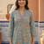 Women Floral Printed Regular Thread Work Pure Cotton Kurta with Trousers