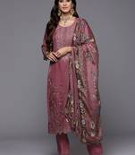 Women Floral Embroidered Regular Thread Work Kurta with Trousers & Dupatta
