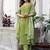 Floral Printed V-Neck Pure Cotton Straight Kurta With Trouser And Dupatta