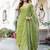 Floral Printed V-Neck Pure Cotton Straight Kurta With Trouser And Dupatta
