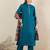 Women Solid Embroidered Kurta with Trousers & Dupatta