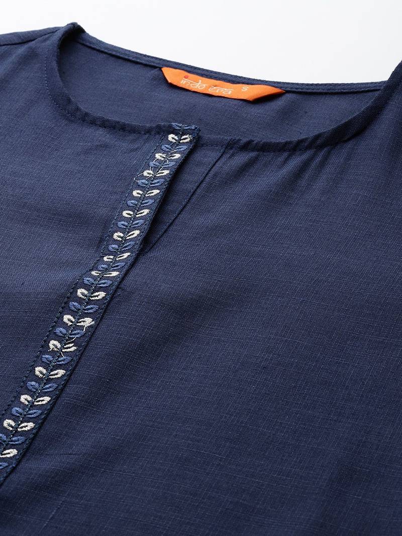 Ethnic Motifs Embroidered Kurta with Trousers & Dupatta
