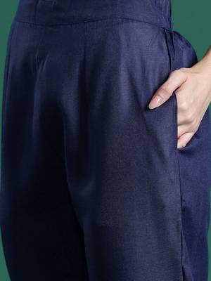 Ethnic Motifs Embroidered Kurta with Trousers & Dupatta 3