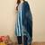 Striped Sequinned Straight Kurta With Trousers & Dupatta