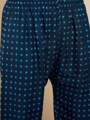 Striped Sequinned Straight Kurta With Trousers & Dupatta 4