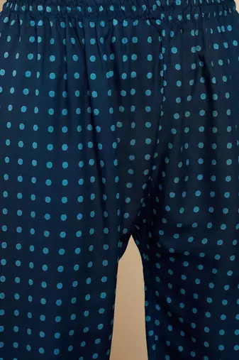 Striped Sequinned Straight Kurta With Trousers & Dupatta