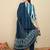 Striped Sequinned Straight Kurta With Trousers & Dupatta