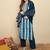 Striped Sequinned Straight Kurta With Trousers & Dupatta