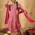 Floral Printed Straight Thread Work Kurta with Trousers & Dupatta