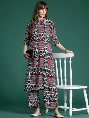 Printed Regular Kurta with Palazzos 1