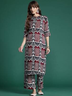 Printed Regular Kurta with Palazzos 6