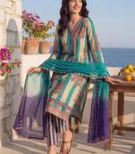 Women Printed Regular Thread Work Pure Cotton Kurta with Trousers & With Dupatta