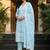 women ethnic motifs embroidered regular thread work  cotton kurta with trousers & with dupatta