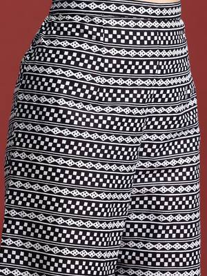 Printed Mirror Work Pure Cotton Kurta With Palazzos & Dupatta 3