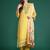 Floral Embroidered Thread Work Linen Kurta with Trousers & With Dupatta