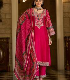 Women Ethnic Motifs Embroidered Regular Thread Work Kurta & Trousers With Dupatta